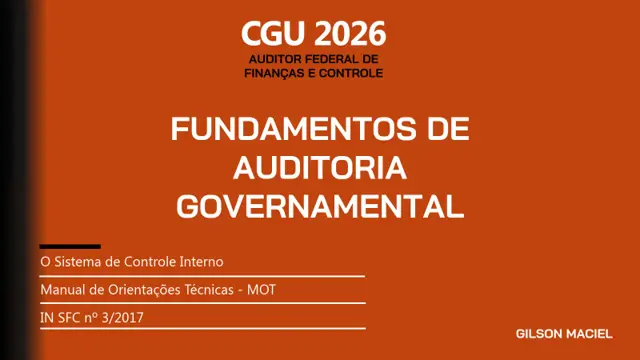 Capa do curso Fundamentos de Auditoria Governamental