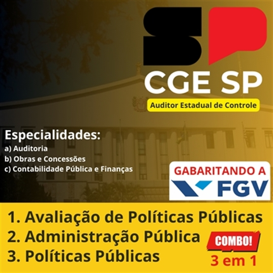 Políticas Públicas e Administração para CGE-SP